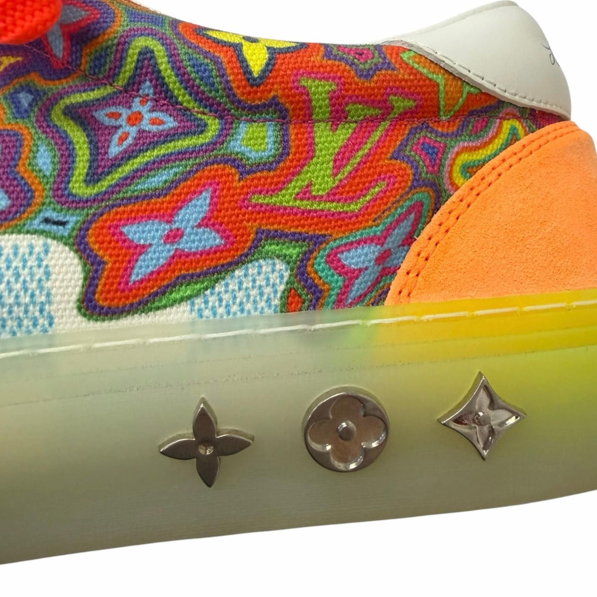 Louis Vuitton LV Ori Line Canvas Suede Monogram Low-Cut Sneakers Multicolor 8 — view 7