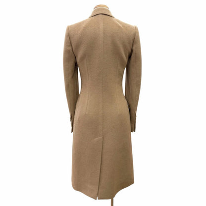 Dolce & Gabbana Black Tag 100% Camel Lining Leopard DG Logo Button Single Long — view 3