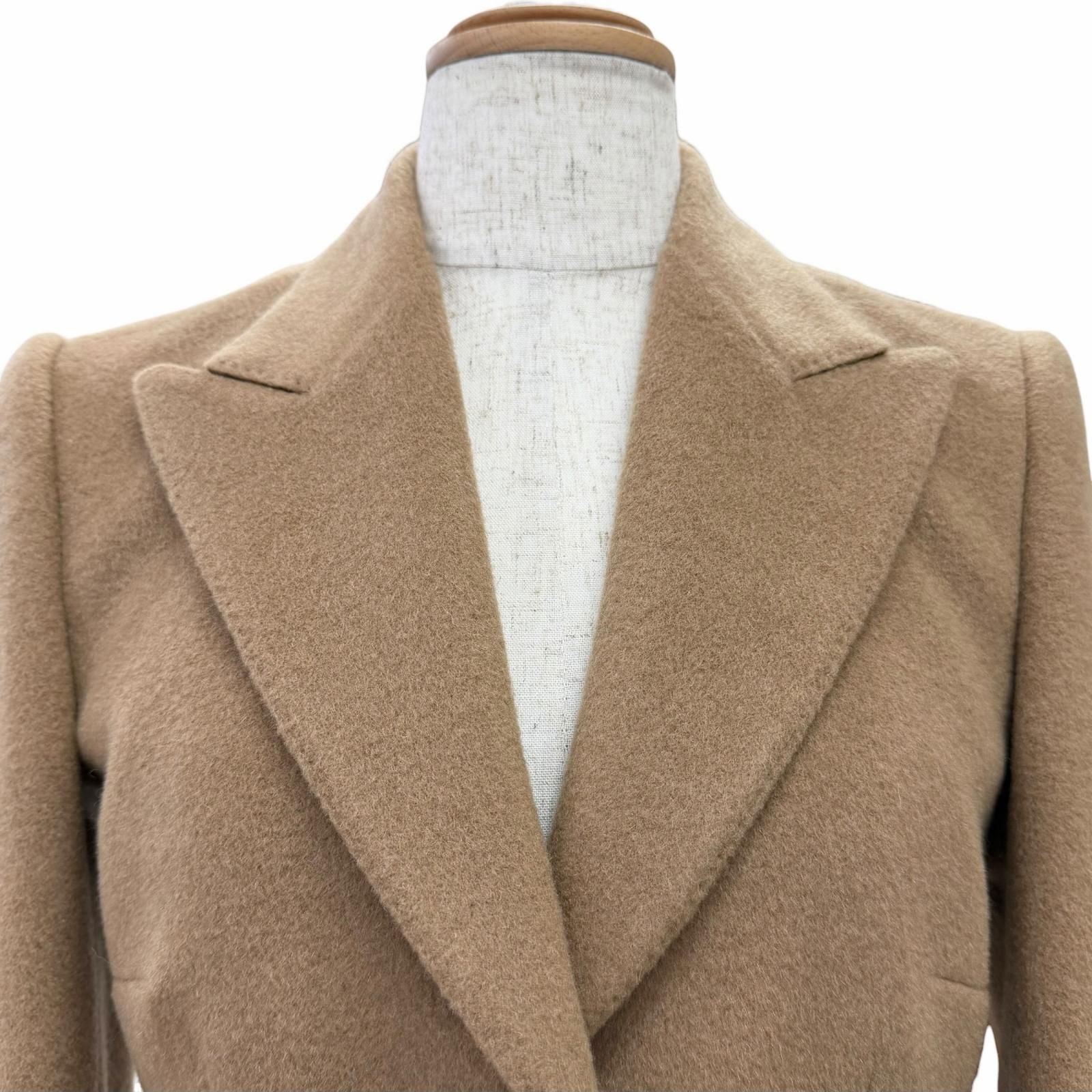 Dolce & Gabbana Black Tag 100% Camel Lining Leopard DG Logo Button Single Long — view 4