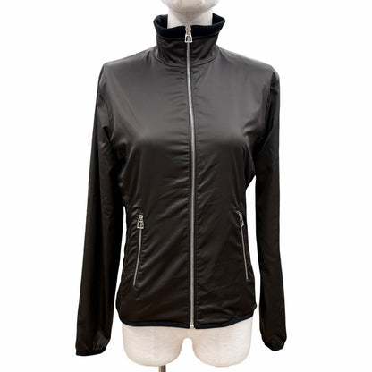 Hermes Fleece Warm Up Side Motif Zip Up Jacket Dark Green