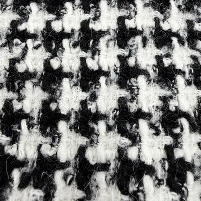 Moncler Abito Wool Blend Monotone Short Sleeve Dress Black White 38 — view 7