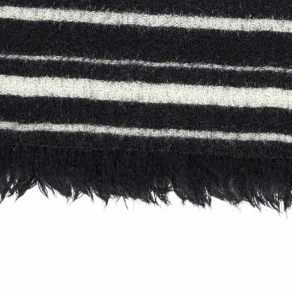 Louis Vuitton Wool With Logo Monogram Leopard With Fringe Shawl Black Scarf — view 4