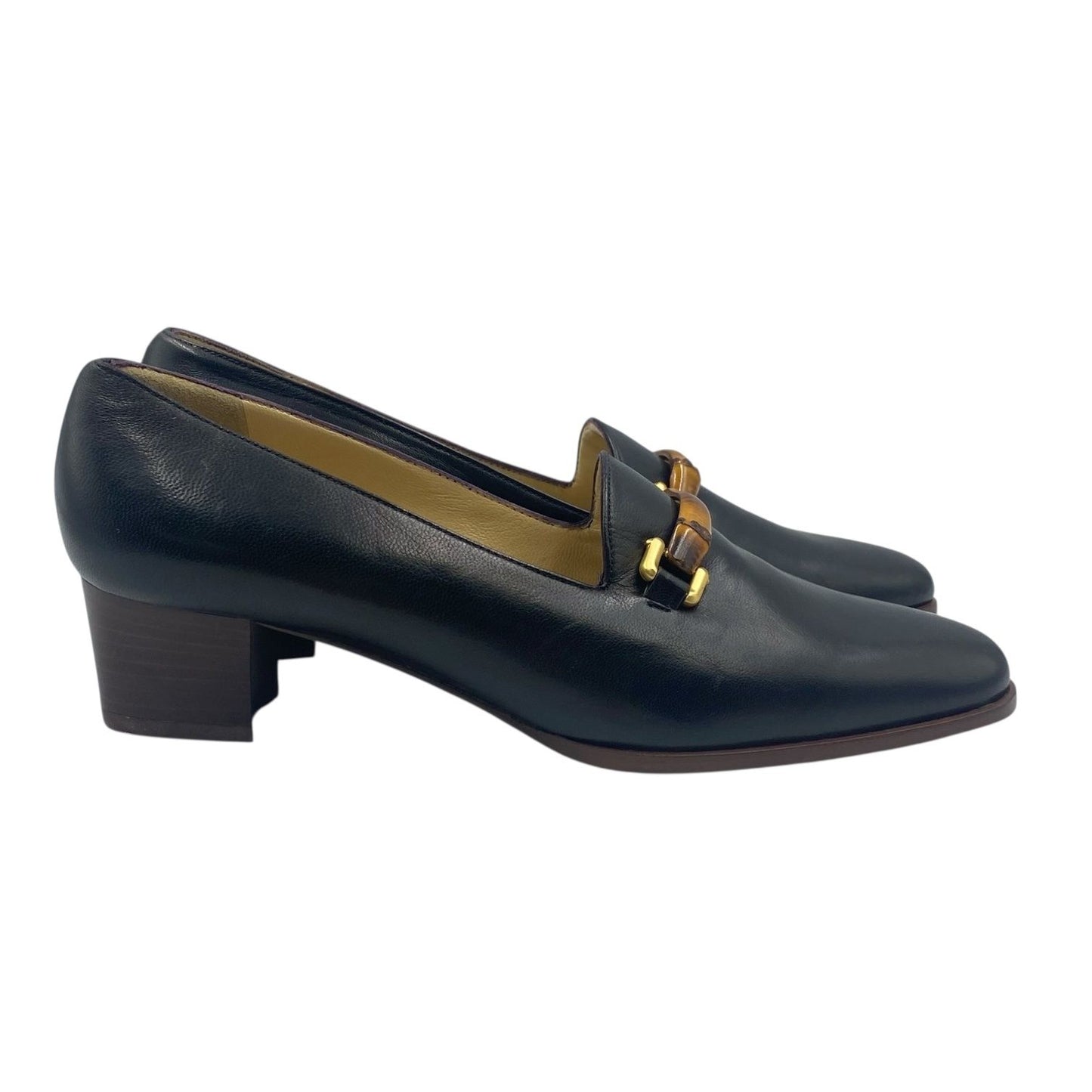 Gucci Loafers Leather Slip On Flat Black 37c — view 3