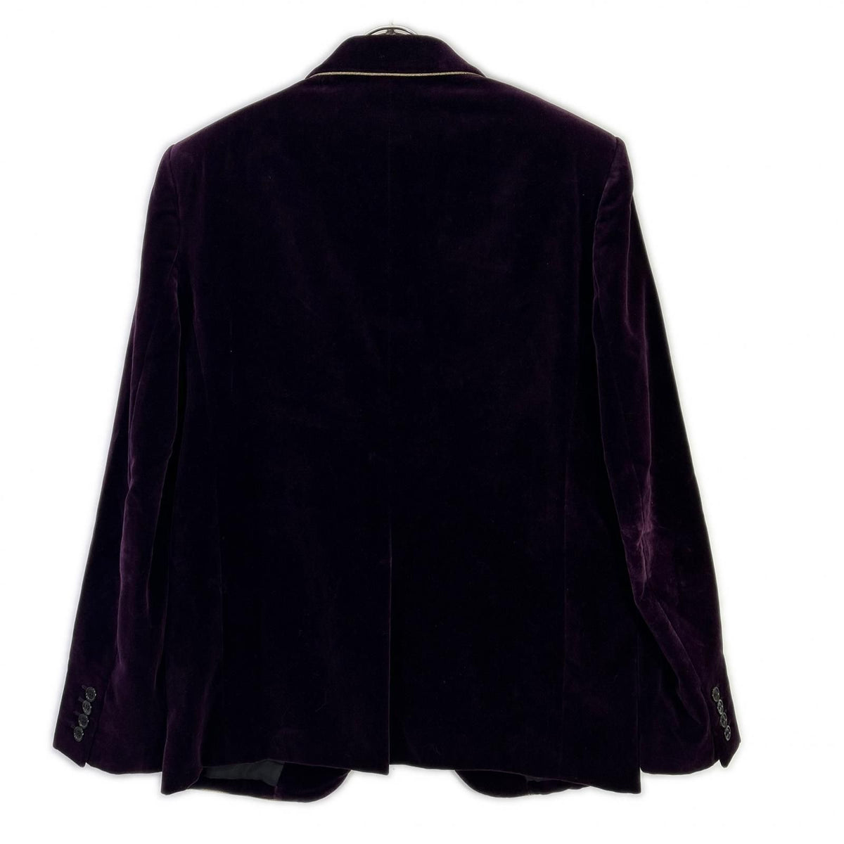 Saint Laurent Paris Purple Velour Peak Lapel Pie Ring Tailored Jacket 48 — view 2