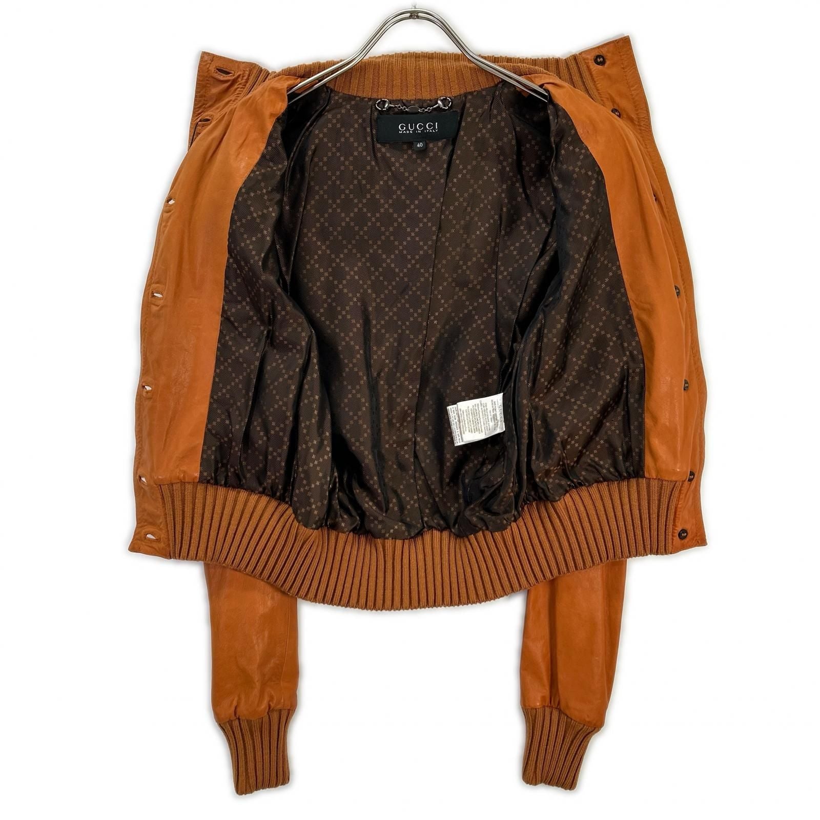 Gucci Orange Madonna Bomber Jacket Era 40 — view 3