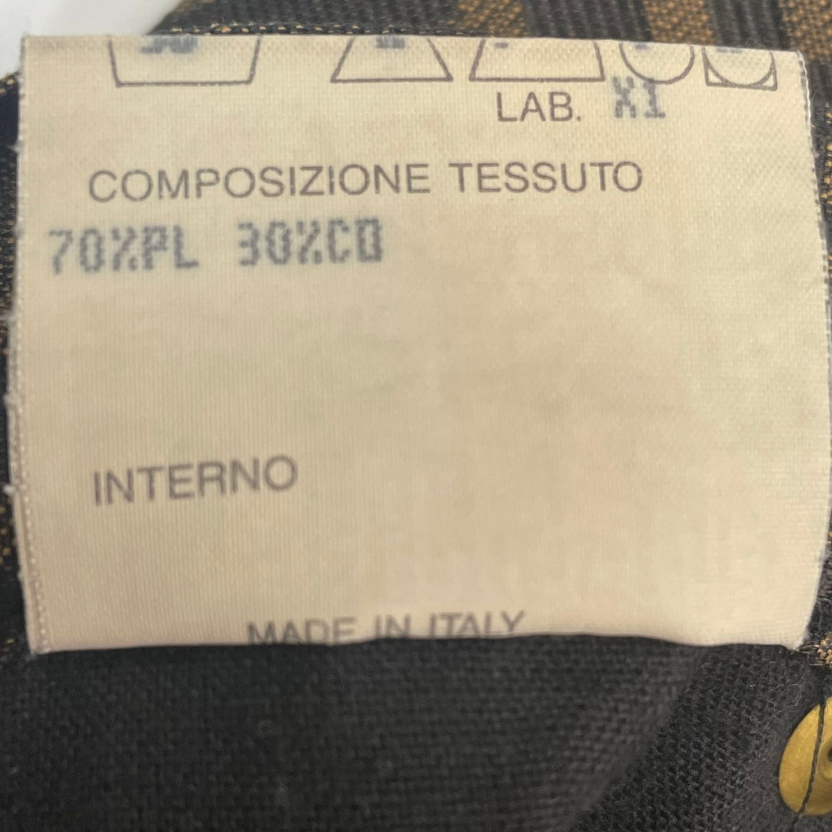Fendi Pants FF Zucca Pattern Brown Gold Button 41 — view 8