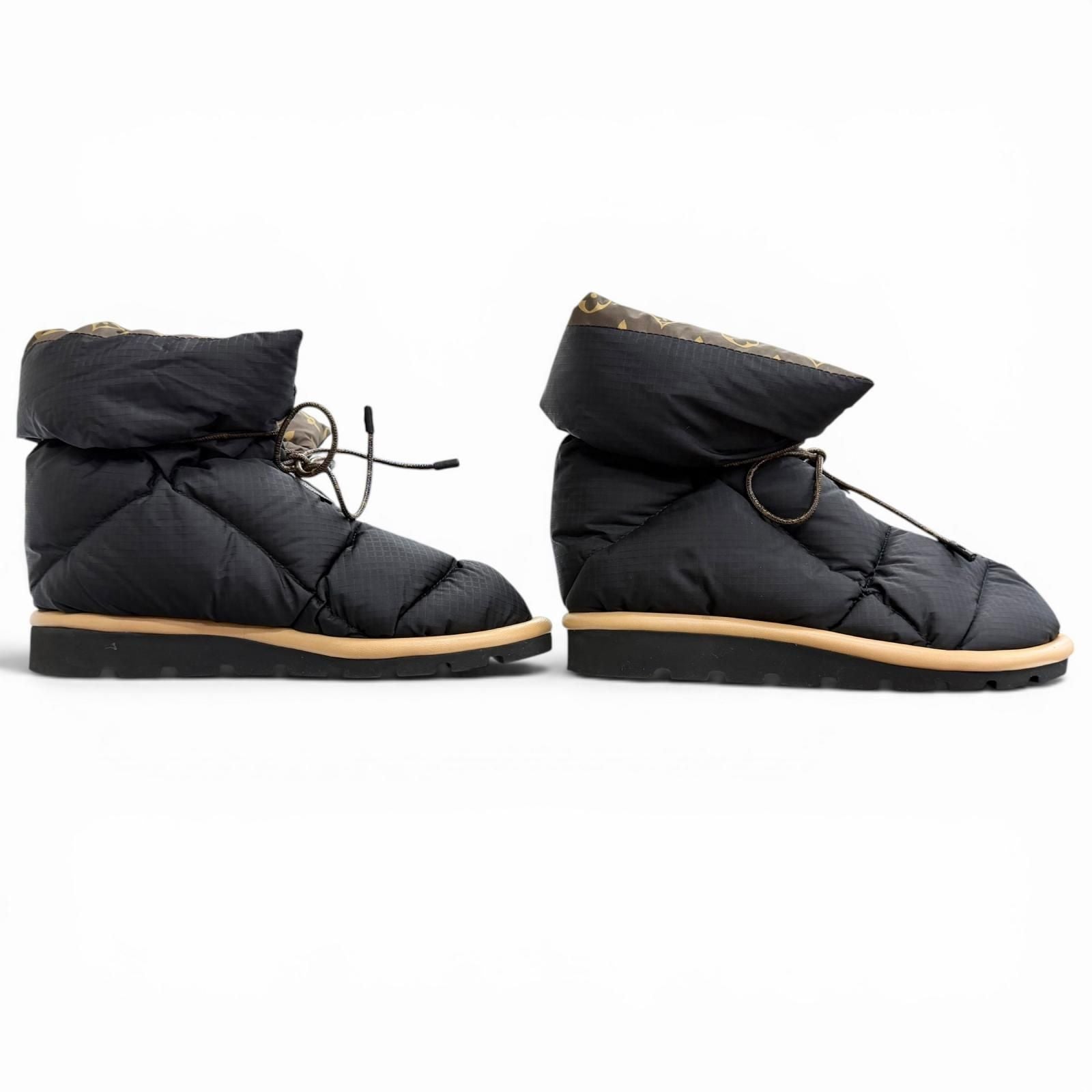 Louis Vuitton Pillow Line Monogram Snow Boots Short Black — view 3