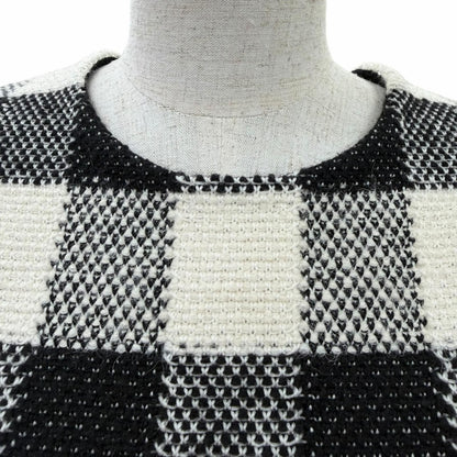 Dior Wool Alpaca Bee Embroidery Sleeveless Knit Wrap Skirt Set White Black 40 — view 4