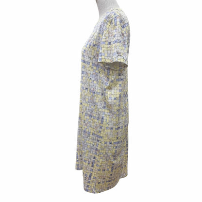 Hermes 100% Cotton Bolduc Short Sleeve Straight Dress Multicolor 38 — view 2