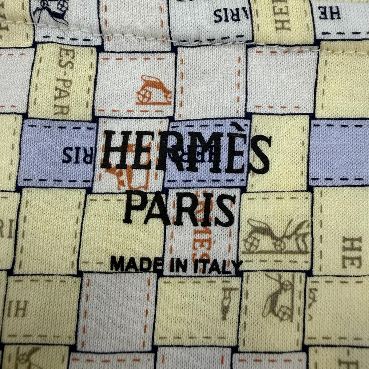 Hermes 100% Cotton Bolduc Short Sleeve Straight Dress Multicolor 38 — view 6