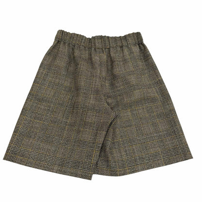 Gucci Wool Interlocking G Embroidery Glen Check Shorts Brown 40 — view 2