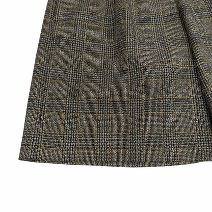 Gucci Wool Interlocking G Embroidery Glen Check Shorts Brown 40 — view 5