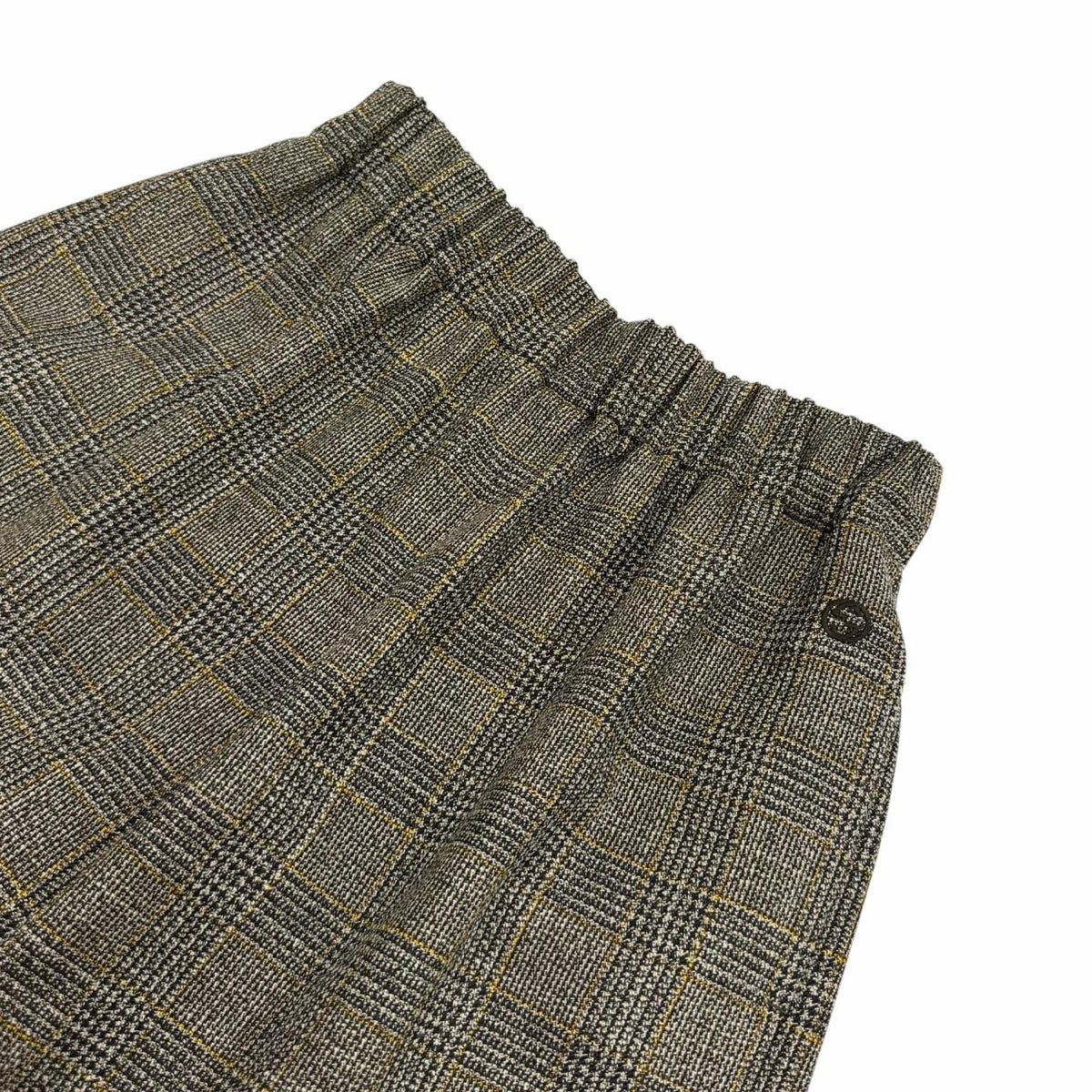Gucci Wool Interlocking G Embroidery Glen Check Shorts Brown 40 — view 3