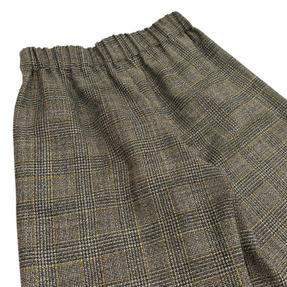Gucci Wool Interlocking G Embroidery Glen Check Shorts Brown 40 — view 4