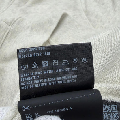 Prada 100% Cotton Front Logo Print Pullover Hoodie Light Gray — view 8
