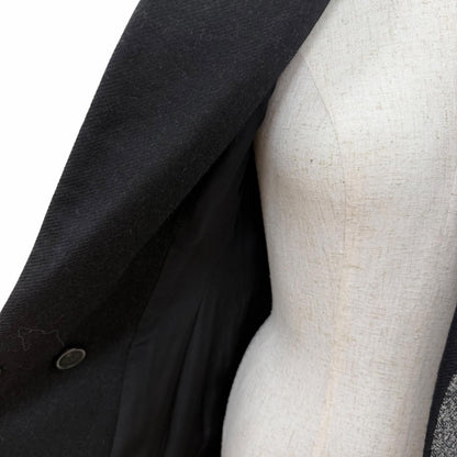 Dior Angora Cashmere Blend Rough Simmons Era Bar Silhouette Coat Gray 38 — view 5
