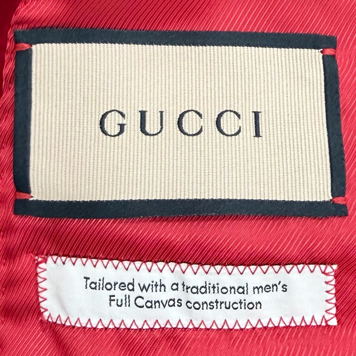 Gucci Velvet Peak Lapel Single Jacket Terre Red 40 — view 8