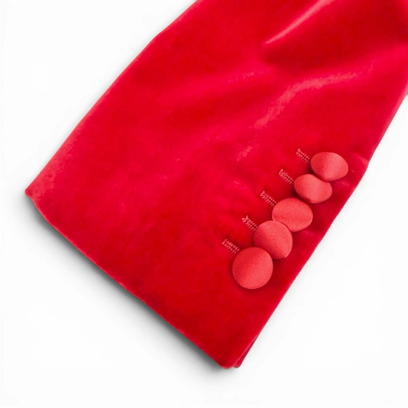 Gucci Velvet Peak Lapel Single Jacket Terre Red 40 — view 7