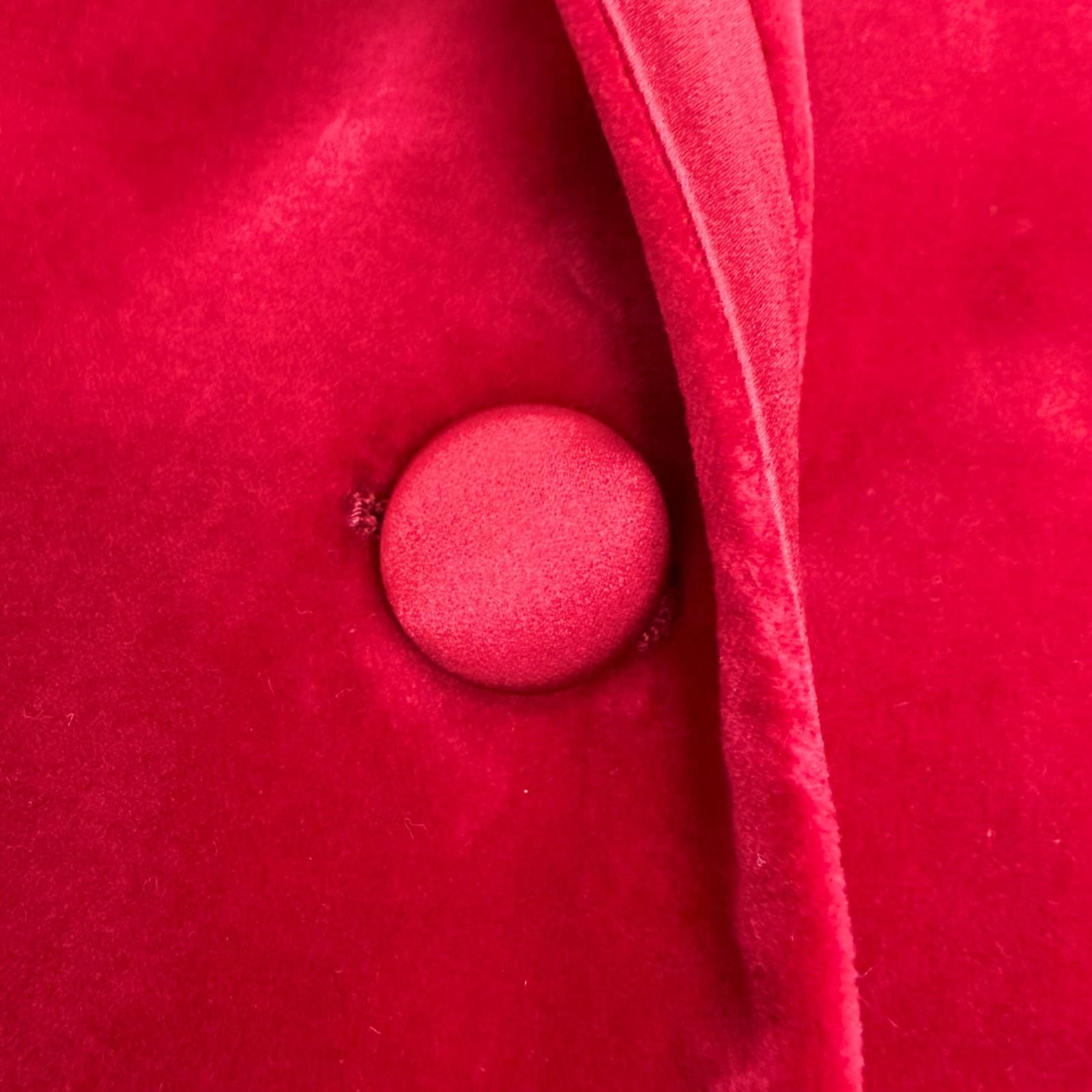 Gucci Velvet Peak Lapel Single Jacket Terre Red 40 — view 6