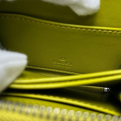 Gucci Coin Case Khaki Green Purse Wallet Leather — view 4