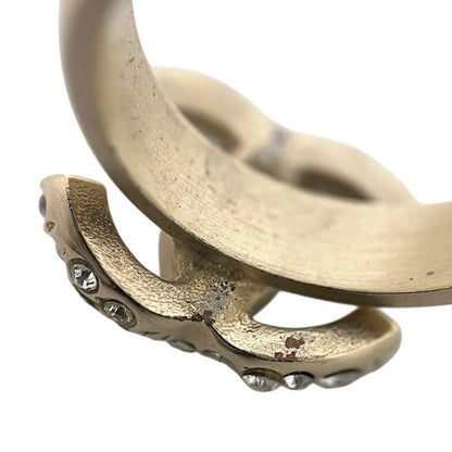 Chanel Ring Gold CC Logo Rhinestone — view 6
