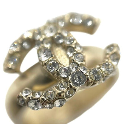 Chanel Ring Gold CC Logo Rhinestone — view 5