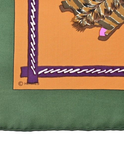 Hermes Bandana Scarf Orange — view 5