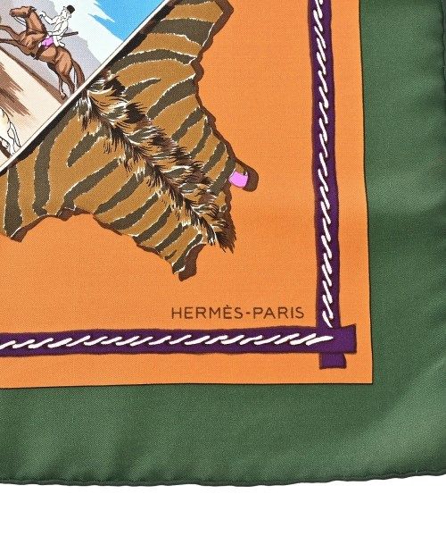 Hermes Bandana Scarf Orange — view 4