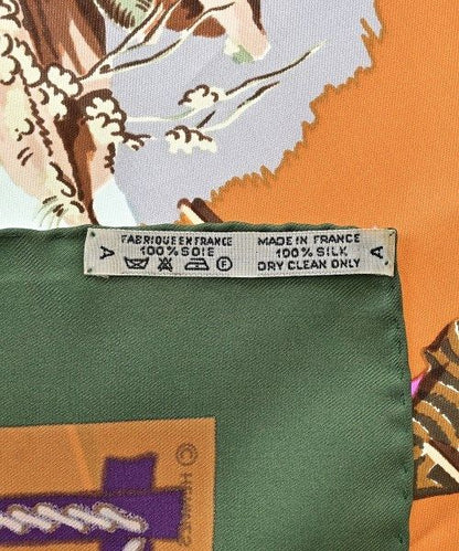 Hermes Bandana Scarf Orange — view 6