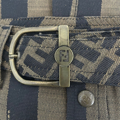 Fendi Skirt Zucca Pattern Logo with Belt Brown XL — view 4