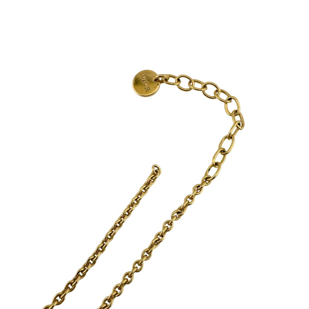 Dior CD Logo CD Navy Necklace — view 4