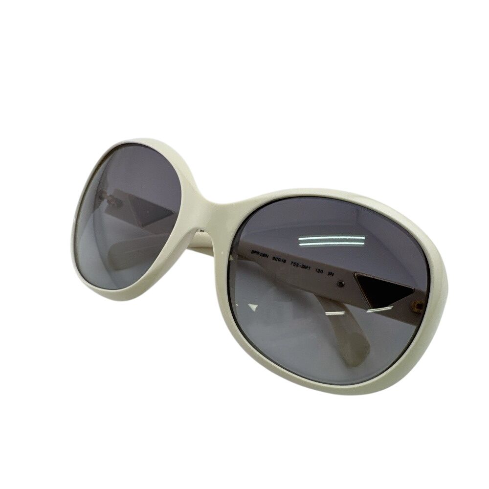 Prada Triangle Logo Square Frame Oversized Temple Sunglasses Eyewear