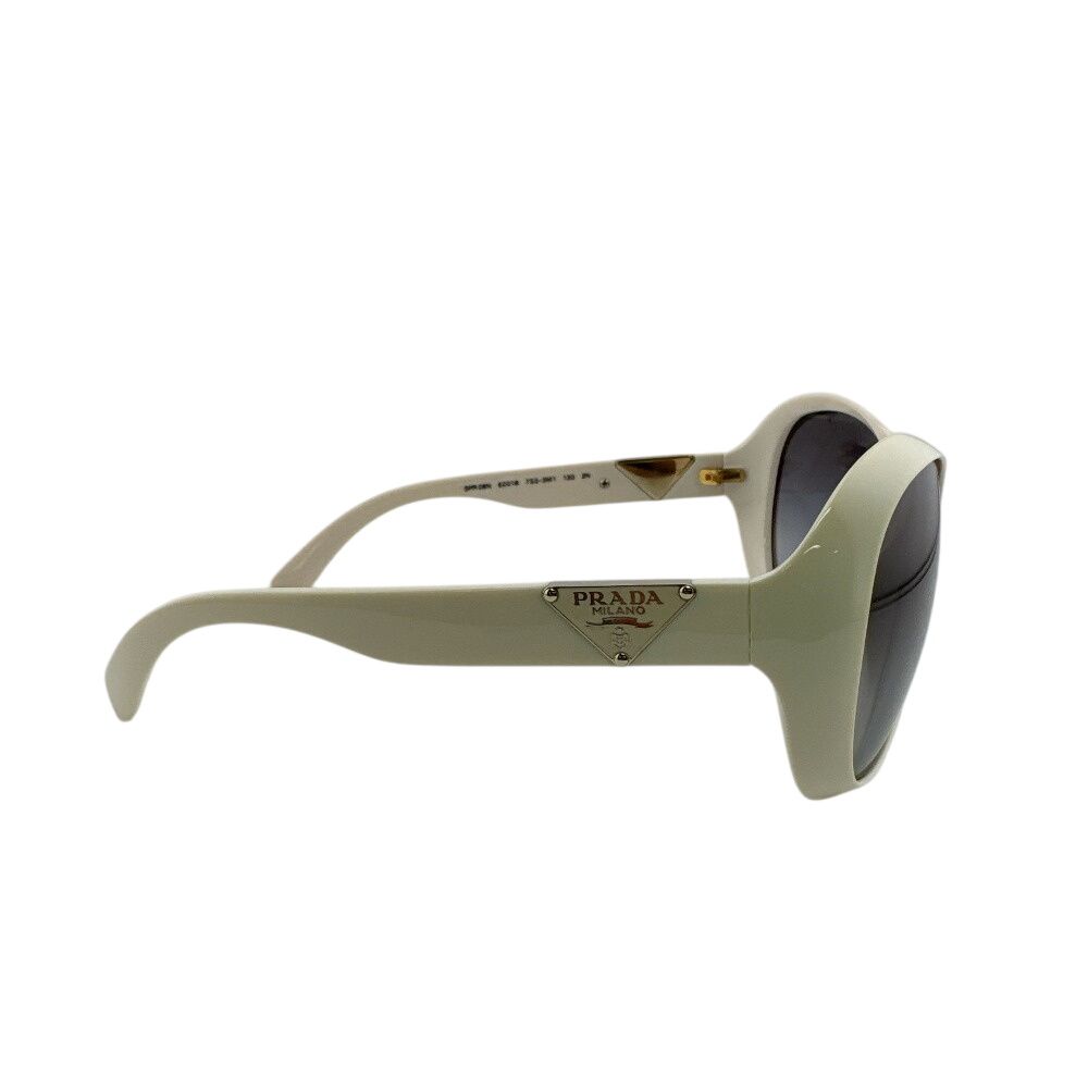 Prada Triangle Logo Square Frame Oversized Temple Sunglasses Eyewear — view 5