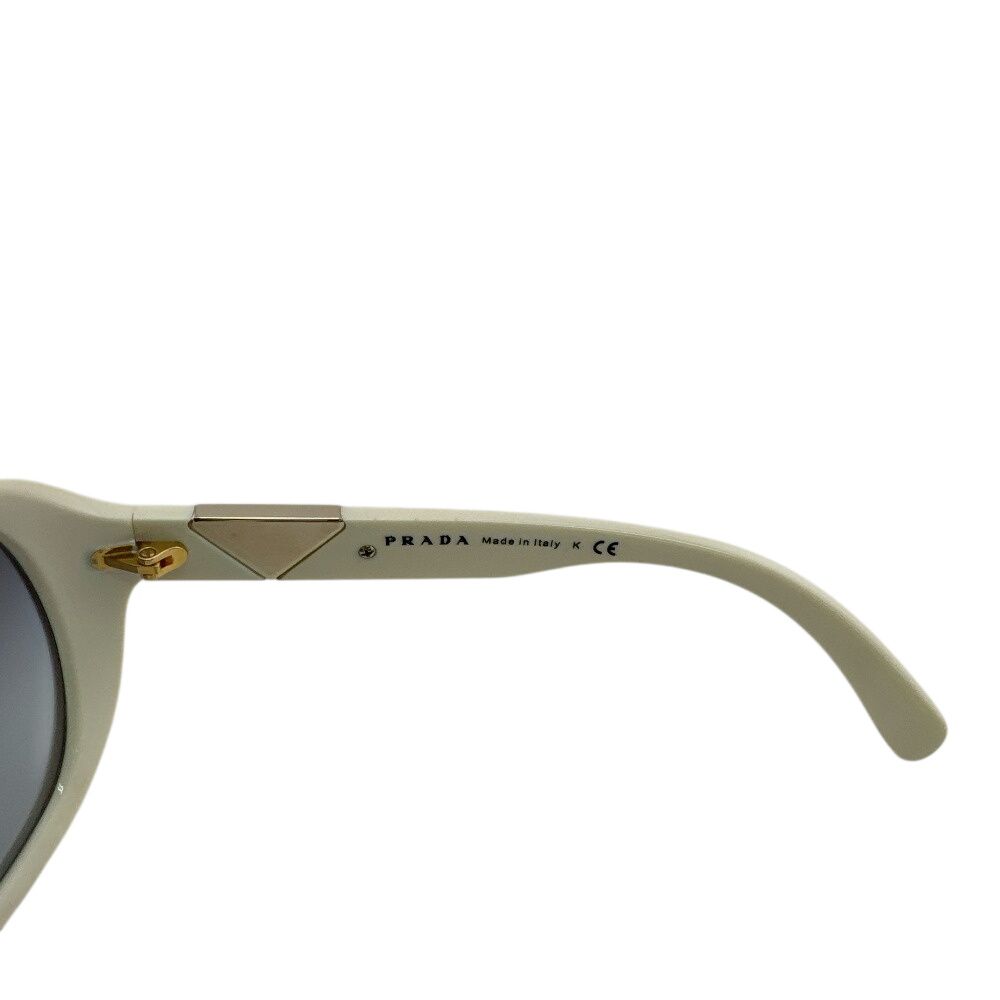 Prada Triangle Logo Square Frame Oversized Temple Sunglasses Eyewear — view 8