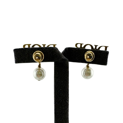 Dior Logo Earrings Gold — view 6