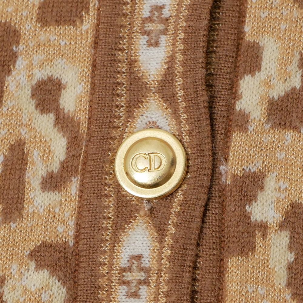 Dior Cardigan CD Logo Button Leopard Pattern Switch — view 5