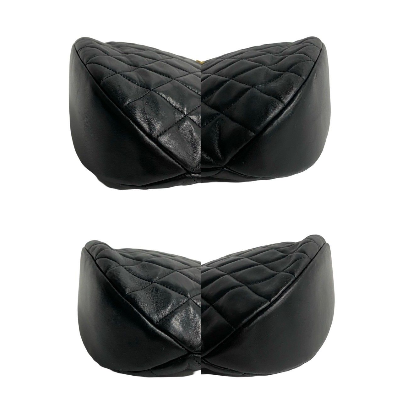 Chanel Vintage Quilted Coco Lambskin Leather 2-Way Shoulder Bag Black — view 7