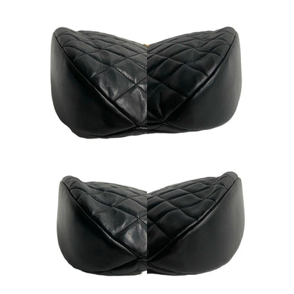 Chanel Vintage Quilted Coco Lambskin Leather 2-Way Shoulder Bag Black — view 7