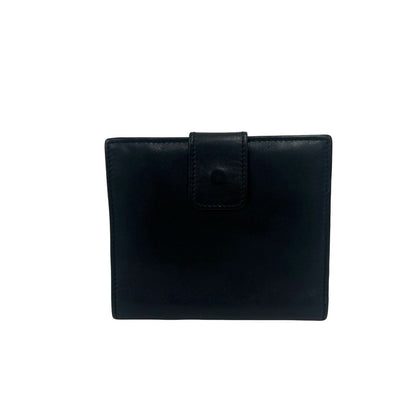 Gucci Vintage Bamb Leather Bifold Wallet Billfold Coin Purse Dark Navy — view 2