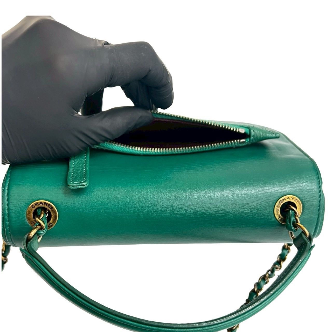 Chanel Number 23 Coco Cab Jumbo CC Logo Calf Leather Chain Shoulder Bag — view 8