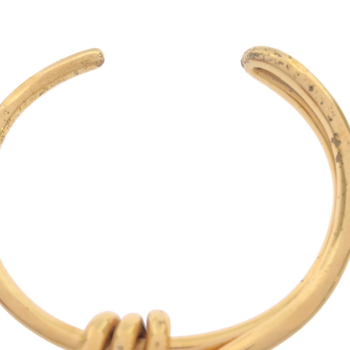 Celine By Phoebe Philo Barbel Extra Thin Knot Bangle Bracelet Gold — view 3