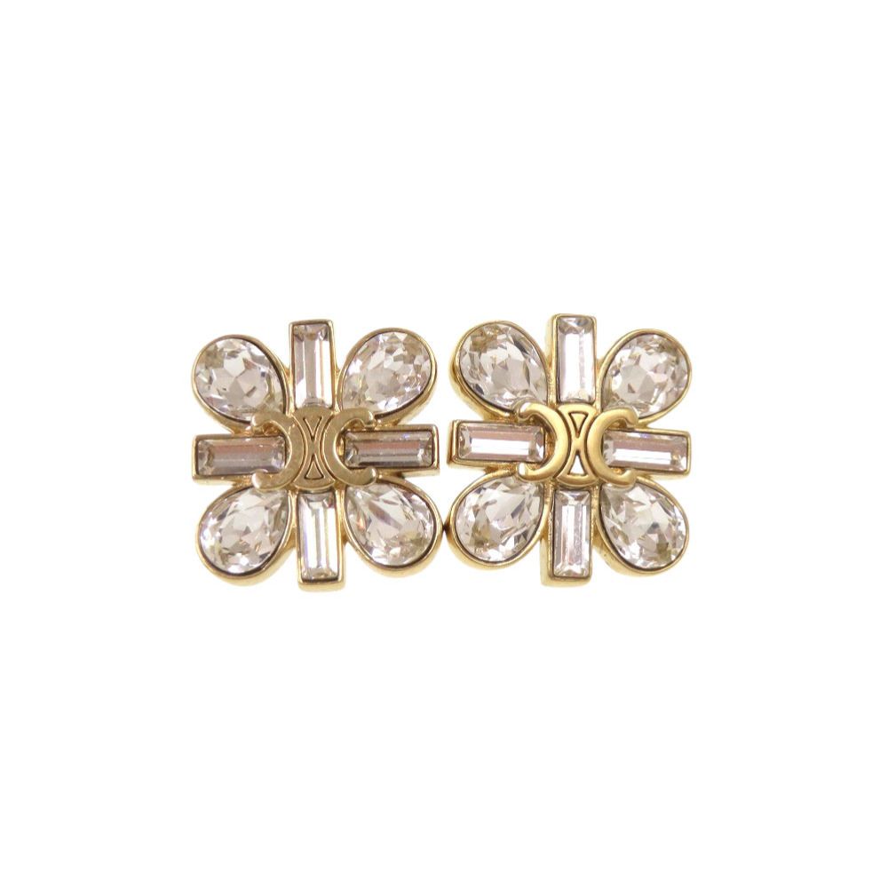 Celine Triomphe Stone Gold Earrings