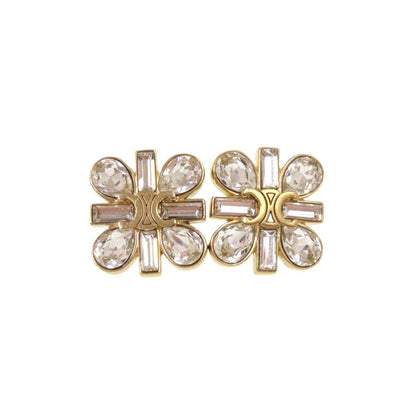 Celine Triomphe Stone Gold Earrings