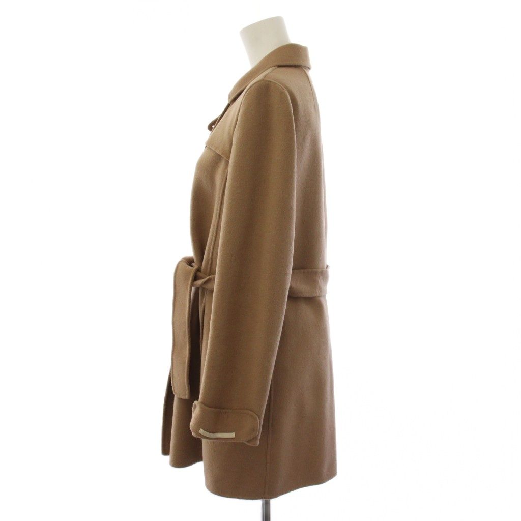 Max Mara S 'S Soutien Collar Coat Mid Length Double Breasted Wool Angora 40 — view 2