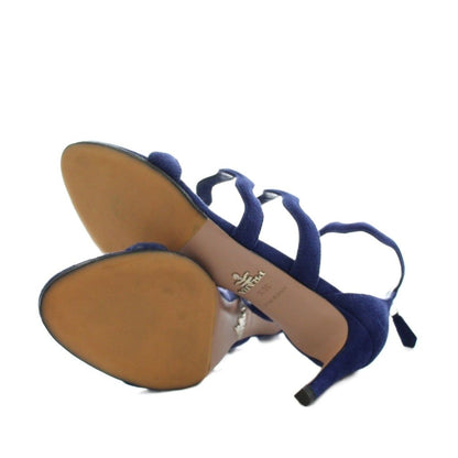 Prada Sandals Suede Blue 36.5 — view 5