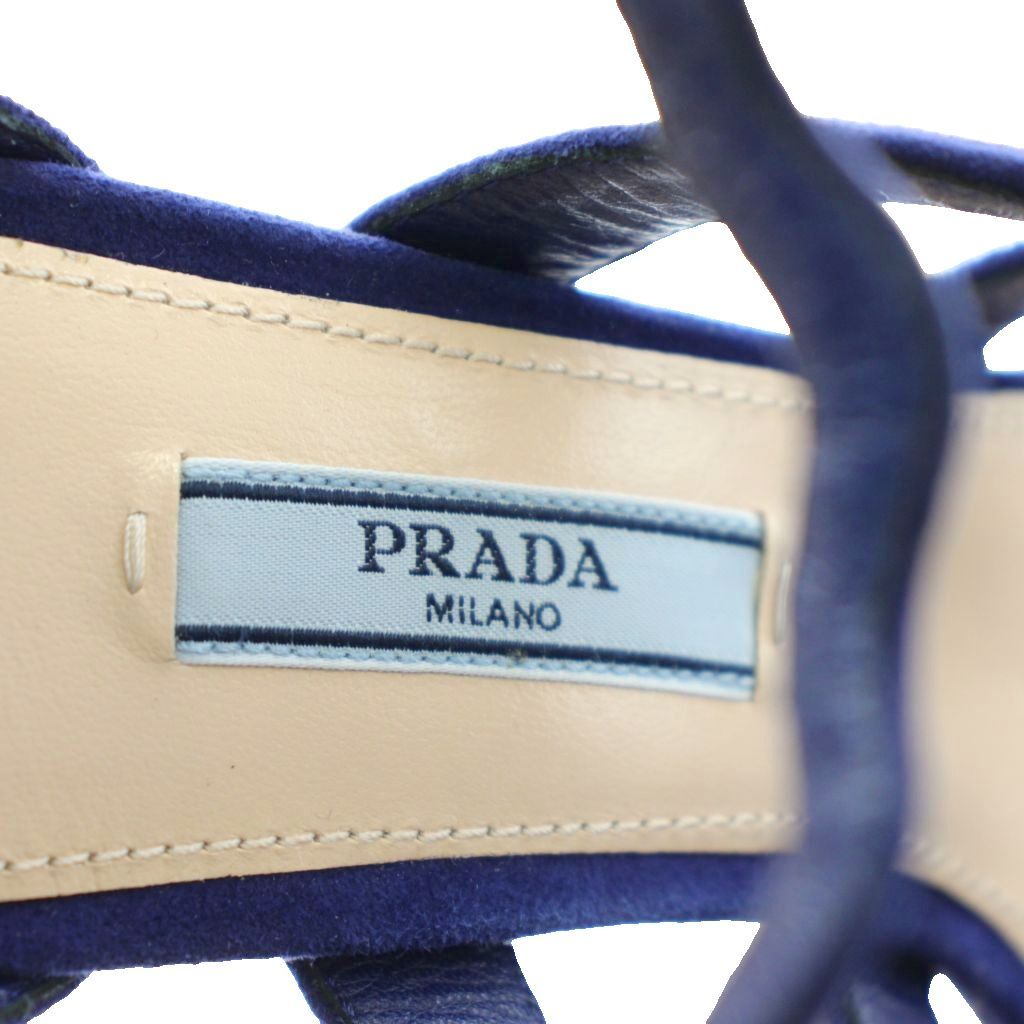 Prada Sandals Suede Blue 36.5 — view 4