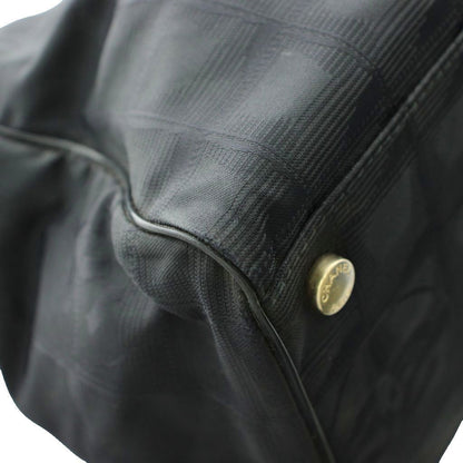 Chanel New Travel Line CC Logo Handbag Nylon Leather Black — view 8
