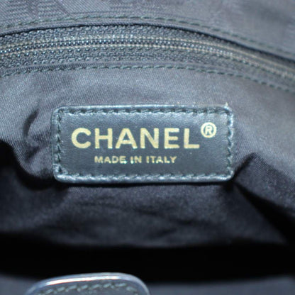 Chanel New Travel Line CC Logo Handbag Nylon Leather Black — view 3