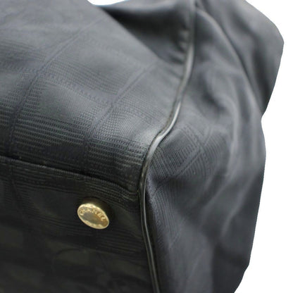 Chanel New Travel Line CC Logo Handbag Nylon Leather Black — view 7