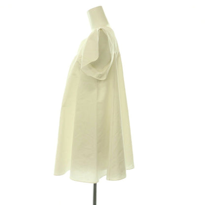 Dior Bee Embroidery Huipil Cotton Silk Blouse French Sleeve Pullover White DO — view 3